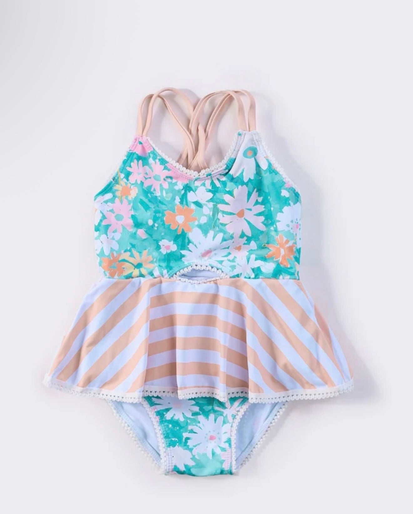 Blue Floral Swim
