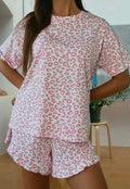 Pink Leopard Lounge Set